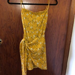 Yellow floral dress